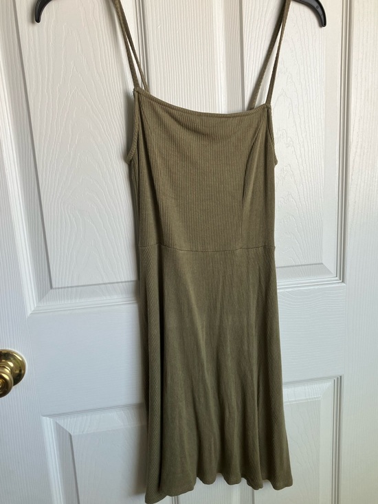 Forever 21 Dresses & Skirts - Forever 21 Olive Ribbed Spaghetti Strap Mini Dress